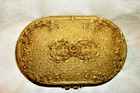 Antique French Jewelry Casket Bronze Ormolu Art Nouveau 1880s Large Velvet Lined