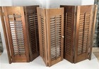 Lot Wood Shutters Victorian Window Louver Plantation Door Mission Vintage B17m