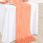 Cheesecloth Table Runner Spring Sheer Gauze Table Runner 120 1 Pack Peach