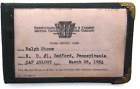1950 s Double Id Identification Card Holder With Brass Corner Protectors