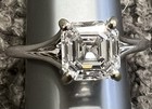14k White Gold Lab-grown Asscher Diamond Ring 2 02ctw Igi D Vvs2 Sz 8