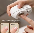 2 In 1 Electric Nail Clipper Cutter With Led Light Automatic Nail Grinder Trimme
