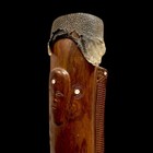 Old Massim Hand Carved Finger Drum Mother Of Pearl Inlay Papua New Guinea Rare