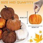Super Holiday 12pcs Artificial Velvet Pumpkins Beige coffee orange camel 
