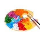 8  X 12  Large Wooden Oval-shaped Artist Painting Palette Paint Tray Art Student