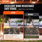 Vevor Fire Pit Wind Guard Tempered Glass Flame Shield 23 5 x7 5 x6 5  0 3  Thick