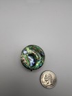 Vintage Alpaca Mexico Silver Tone Abalone Shell Inlay Hinged Trinket Pill Box