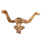 Cast Iron Monkey Double Wall Hook Coat Towel Key Hanger Rustic Bronze Brown