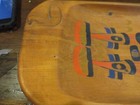 Vintage Old Wood Carved Tray Bowl Carved Goose Painted Whales Cree Inuit