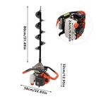 52cc Gas Powered Post Hole Digger Earth Auger Borer 4  6  8  Bit   Extension Rod
