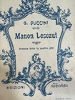 1893 Manon Lescaut  Puccini Ricordi Italian Opera Original Vintage  Booklet A2