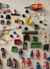 Large Lot Of Assorted Vintage Playmobil People Animal Figures    Accessories