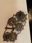 Antique Victorian 1800   s Sterling Silver Spider Cob Web Bracelet 8     13 9g
