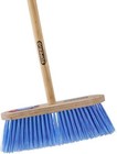 Superio Kitchen Broom - Usa Wood Handle  Fine Premium Blue Bristles  2 Pack