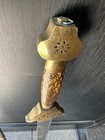 Vintage Chinese Ceremonial Sword  Jian  Brass   Jeweled 37  Dragon Repousse 