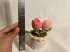 Handmade Crochet Tulips In Pot     Perfect Gift   Home Decor