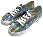 Lands  End Multicolor Plaid Lace Up Canvas Sneakers Shoes Womens 7b New W o Tags