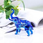 Blue Crystal Elephant Figurine Glass Elephant Statue For Home Office Decor Art