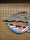 Vintage 1958 Whitehall Metal Studios Patriotic Eagle Wall Plaque 23    Cast Metal