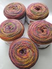Red Heart   Roll With It Melange Yarn   Curtain Call Medium 4   Large Lot Of 5