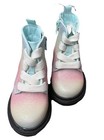Cat   Jack Amaya Rainbow Lace-up Zip Combat Boots Shoes  Toddler Girl 6 New
