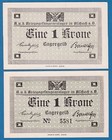 Austria Lagergeld 1 Krone Unc Pow World War 1 Wwi  1 Note Only 