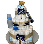 Baby Diaper Cake  Baby Shower Centerpiece  Succulent Diaper Cake  3 Tier