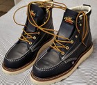 Thorogood 814-6201 9d Work Boots Moc Toe Black New