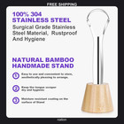 Stainless Steel Tongue Scraper Set For Oral Hygiene And Travel