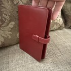 Coach Pocket Organizer Red Leather Agenda Planner Journal 6 Ring Vintage   8853
