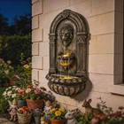 Wall-mounted 3-tier Outdoor Fountain With Led Lights