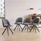 Set Of 2 Or 4 Leather Dining Chairs With Cushion And High Back Carbon Steel Legs