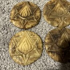 Lot Of 6 Star Of David Center Flame Pendants 3   