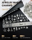 300 Pcs Wholesale Bulk Lots Jewelry Making Charms Mixed Smooth Tibetan Silver   