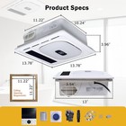 4-in-1 Bathroom Exhaust Fan With Bluetooth Speaker 1800w Dual Heater 180 Cfm