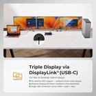 Displaylink Kvm Switch For Dual Systems Triple 4k 60hz Monitors  Usb-c Hdmi  Lan