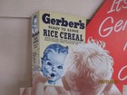 Vintage Gerber s Baby Food Rice Cereal Cardboard Store Display Sign - Never Used