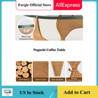 Modern Triangle Glass Coffee Table  Vintage Glass  Wood End Table  Solid Wood Ba