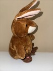 Tri Russ Brown Bunny Rabbit Plush Wearing Slippers 10 Inch Pink Ears
