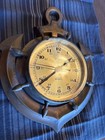 Vintage Brass Nautical Ship s Wall Quartz Clock Anchor Marine Ship Boat