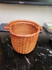 Vintage 1994 Oval Nantucket Basket W handle 1994 Penny At The Bottom