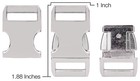 5 - 3 4 Inch Contoured Aluminum Side Release Buckles