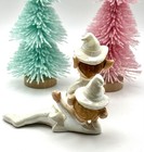 Vintage Mid Century Htf Lefton White Lustre Winking Pixie Elf Figurine Japan 