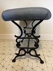 Victorian Style Cast Iron Piano Vanity Bench Stool