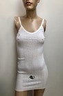 Lot-2  Vtg Deadstock 1940s 50s Womens Wife Beater Ribbed Undershirts  Sz Xxs
