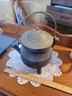 Antique Cast Iron Smudge Pot  Brass Lid - 7  Inches Tall  Arizona Estate Fresh 