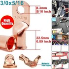 3 0 Awg Bare Copper Cable Wire Lugs Ring Terminals Battery Wire Welding Cable