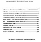 Farmall International B-414 424 2424 444 2444 Tractor Service Manual Repair Shop