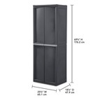 Sterilite Storage Cabinet  Garage  Pantry    Kitchen Organizer  4 Shelves  Gray