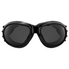 Vulcan Padded Antifog Motorcycle Goggles Black Frames Polarized Lens Motoframes